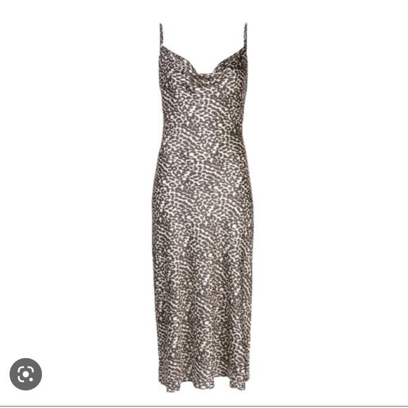 APPARIS animal print long midi slip dress medium - Picture 2 of 10
